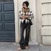 Women's INS Loose Versatile Plaid Short Cotton-padded Jacket_ecoleips.com
