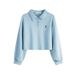 European Style Short Polo Collar Sweatshirt Women, New Thin Loose-fitting Korean Version Early Spring And Autumn,_ecoleips.com