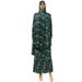 Printed Long Headscarf And Skirt Two-Piece Set With Floral Print Elegant Worship Outfit_ecoleips.com