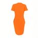 Women's Clothing Summer Spring Autumn Women's Short Sleeve Round Neck Casual Dress Pattern Printed T-Shirt Dress_ecoleips.com