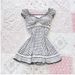 Sweet Girl Style Camisole Wholesale American Polka Dot Solid Color Lace Waist Cinching Dress Short Sleeve Women's Clothing Dress_ecoleips.com