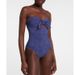 Women's Clothing One Piece Swimsuit Bow Tube Top Denim Swimsuit Suit Female Cross Border Hot Sale_ecoleips.com