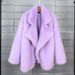 Korean-Style Mid-Length Faux Fox Fur Coat – Suit Collar Winter Jacket In Apricot & Light Purple_ecoleips.com