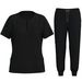 Women Hand Washing Clothes For Elastic Quick Drying Nurse Clothes Split Suits Round Neck Doctor Clothes Hand Washing Clothes_ecoleips.com
