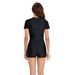 Aria Basics New European And American Foreign Trade One-piece Short-sleeve Zipper Surfing Suit Women's Swimsuit Hot Spring_ecoleips.com