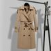 Elegant Belted Trench Coat – Slim Fit Long Sleeve Coat (Office & Casual Chic)_ecoleips.com