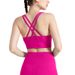 European And American Style Nude-feel Sports Bra, Feminine Cross-back Bra Medium-high Intensity Fitness Tank Top, Yoga_ecoleips.com