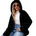 girl F0586 Cross-Border European And American Fashion Casual Autumn Winter New Women's Zipper Hooded Short Jacket_ecoleips.com