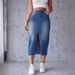 Cross-border 2024 European And American Fashion Trend Blue Denim With Slit, Bodycon A-line Long Skirt_ecoleips.com