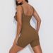 LazyZoom Threaded Seamless One-piece Yoga Breathable Quick-dry Fitness Suit High Elasticity Integrated Tight Sports Jumpsuit_ecoleips.com