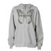 2025 Autumn Winter Women's Casual Loose Jacket Top Butterfly Rhinestone Print Long Sleeve Hooded Sweatshirt Women_ecoleips.com