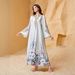 Elegant Embroidered Abaya Dress – Modest Muslim Long Sleeve Prayer Gown With Rope Stitching, Dubai Travel & Festival Wear_ecoleips.com
