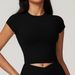 Women's Clothing Recycled High Strength Small Flying Sleeve Running Fitness Short Sleeved Sports T Shirt Women's Tight Quick Drying Yoga Clothes_ecoleips.com