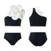 Women's Clothing Printed Swimsuit Suit Retro Belly Covering Chiffon Skirt Swimsuit_ecoleips.com