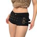 Aria Basics Aria Basics Unique Design Double-belted Low-waist Shorts, European And American Style, Personalized Women's Tight Casual Hot Pants_ecoleips.com