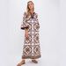 New Arrival Stylish Printed Linen Dress Versatile European American Cross Border E-commerce Platform Fashionable Women's Clothing_ecoleips.com