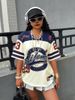 2025 Women Summer New Los Angeles No.23 Fashion V-Neck Tee Comfortable And Versatile Top Y2K Street Retro Hip Hop Sports Jersey_ecoleips.com
