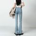 Women's High-Waisted Flared Jeans – Stretchy, Slimming, & Floor-Length For Petite To Plus Size_ecoleips.com