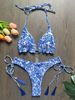 Women’s Clothing New Blue And White Porcelain Print Bikini Swimsuit Beach Sexy Women Swimsuit_ecoleips.com