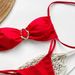 Sexy Glossy Bikini Set - Solid Color Split Swimsuit With Double Fabric, European Style Swimwear_ecoleips.com