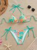 Sexy Two Piece Swimsuit European American Style Bikini Triangle Cup Tie up 2026 New Ins Trend Women's Clothing Swimwear_ecoleips.com