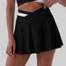 High-Waisted Color-Block Sports Fitness Skirt For Women Anti-Exposure Outdoor Running Tennis Badminton Pants Skirt_ecoleips.com