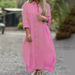Spring Fashion Casual Long-Sleeved Cardigan Dress With Long Skirt And Shirt For Plus-Size Women_ecoleips.com