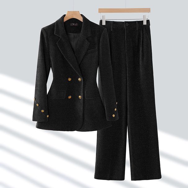 Women's Clothing Brown Suit For Women Autumn New High End Slim Fit Formal Wear Corduroy Suit Professional Wear_ecoleips.com