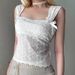 Youthful Sweet Gentle Jacquard Inner Top Bow Tie Fitted Camisole Side Zipper Women's Clothing Tops_ecoleips.com