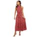 2025 European And American Cross-Border Women's Long Foreign Trade Hot New Halter Neck Polka Dot Print Tie Dress_ecoleips.com