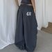 Women's High-Waisted Wide Leg Pants Retro Jazz Style Loose Fitting Draped Hip Hop Cargo Casual Trousers_ecoleips.com