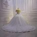 Main Wedding Dress New Large Size Off Shoulder Sequined Lace Palace Style Heavy Industry Sexy Wedding Dress_ecoleips.com