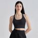Women's Shockproof Sports Bra Anti-Sagging U Neck Racerback Yoga Fitness Vest Bare Skin Contact_ecoleips.com