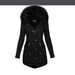 girl Cross-Border Size Jacket Women's Fashion European And American Style Autumn Winter Thickened Fur Collar Hooded_ecoleips.com