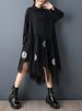 Patchwork Mesh Vintage Polka Dot Dresses For Women New Long Sleeve Loose Casual Shirt Dress Elegant Clothes Spring Autumn 2026_ecoleips.com