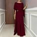 Women's Elegant Two Piece Set European American Style Loose Fitting Irregular Chiffon Robe With Suspender Jumpsuit For Commuter Friendly Fashion_ecoleips.com