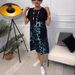 Women's Round Neck Loose Printed Casual Dress Fashionable Comfortable Fit_ecoleips.com