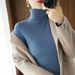 Women's High Neck Ribbed Knit Sweater - Slim Fit Long Sleeve Turtleneck Pullover For Work & Casual Wear_ecoleips.com
