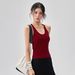 Aria Basics Aria Basics 2026 Model Women's Summer Halter Neck Tank Top, Elastic Sleeveless Camisole For Outer Wear, Short Top That Covers Side_ecoleips.com