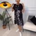 Women's Round Neck Loose Printed Casual Dress Fashionable Comfortable Fit_ecoleips.com
