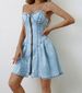 Women's Clothing Spring And Summer Personality Street Splicing Suspender Denim Dress_ecoleips.com