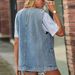 Plus Size Women's Clothing Loose Fit Denim Vest Summer Sleeveless Jacket With Large Pockets_ecoleips.com