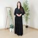 Muslim Dress Women's Clothing Elegant Velvet Burnout Chiffon Evening Gown With Rhinestone Embellishments - Modest Muslim Banquet Dress_ecoleips.com