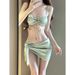 Women's Summer Three Piece Swimsuit Set Push Up Slimming High End Vacation Bikini New Style For Hot Springs_ecoleips.com