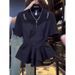 ng2510292 French-style Light Luxury Irregular Patchwork Short-sleeve T-shirt For Women, Summer Two-piece Ruffle Top, Slimming And_ecoleips.com