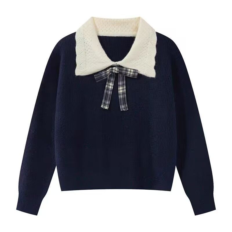 Women's Clothing Women's Stylish Suit Lazy Style Sweater With Baby Face Design Versatile Elegant Knit Sweater Paired With Slimming Loose Jeans_ecoleips.com