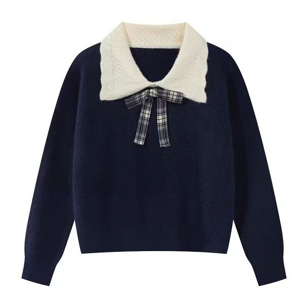 Women's Clothing Women's Stylish Suit Lazy Style Sweater With Baby Face Design Versatile Elegant Knit Sweater Paired With Slimming Loose Jeans_ecoleips.com
