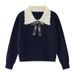 Women's Clothing Women's Stylish Suit Lazy Style Sweater With Baby Face Design Versatile Elegant Knit Sweater Paired With Slimming Loose Jeans_ecoleips.com