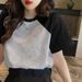 A Unique, Off-The-Shoulder Cotton Short-Sleeved T-Shirt Designed For Women In The Summer Of 2026 Featuring A Stylish A_ecoleips.com