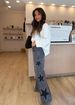 Aria Basics European And American Cross-border Vintage Y2K Five-pointed Star Loose Straight-leg Jeans For Women, Casual Versatile_ecoleips.com